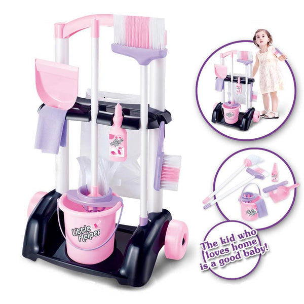 1 Set Kids Children Role Play Toy Simulation Cleaning Kit Multi-functional Safety Plastic YJS Dropship