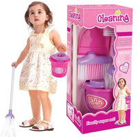 1 Set Kids Children Role Play Toy Simulation Cleaning Kit Multi-functional Safety Plastic YJS Dropship