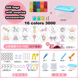 Montessori Education Brain Creative Magic aqua Box 3D Bead Girls Boys Crystal Kid Baby Toy Children Handmade Diy 3 5 7 8 Years